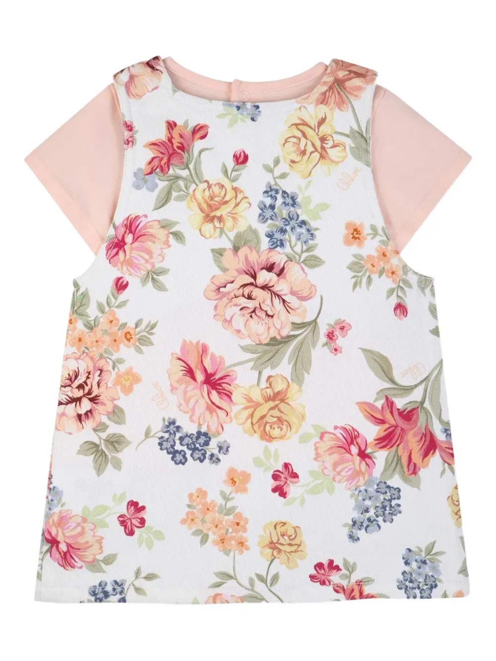 Комплект для новорожденного с цветочным принтом Chloé Kids, розовый — фото 2