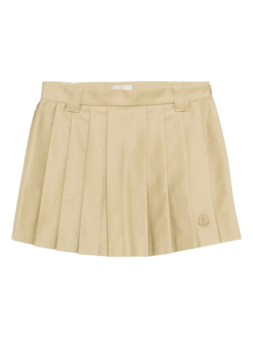 

Плиссированная юбка мини с логотипом Moncler, нейтральный