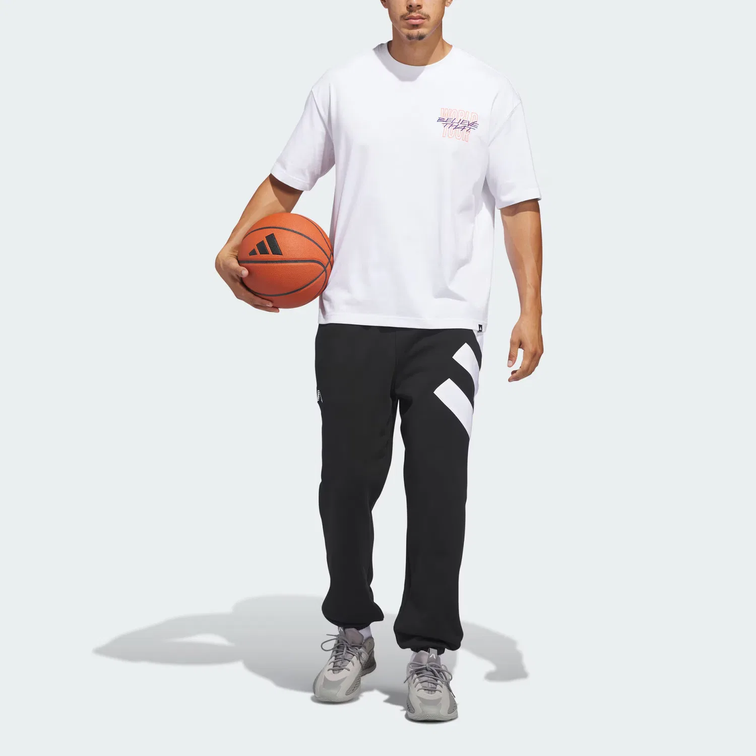 Футболка Anthony Edwards ATL2WRLD, мужская Adidas, White — фото 3