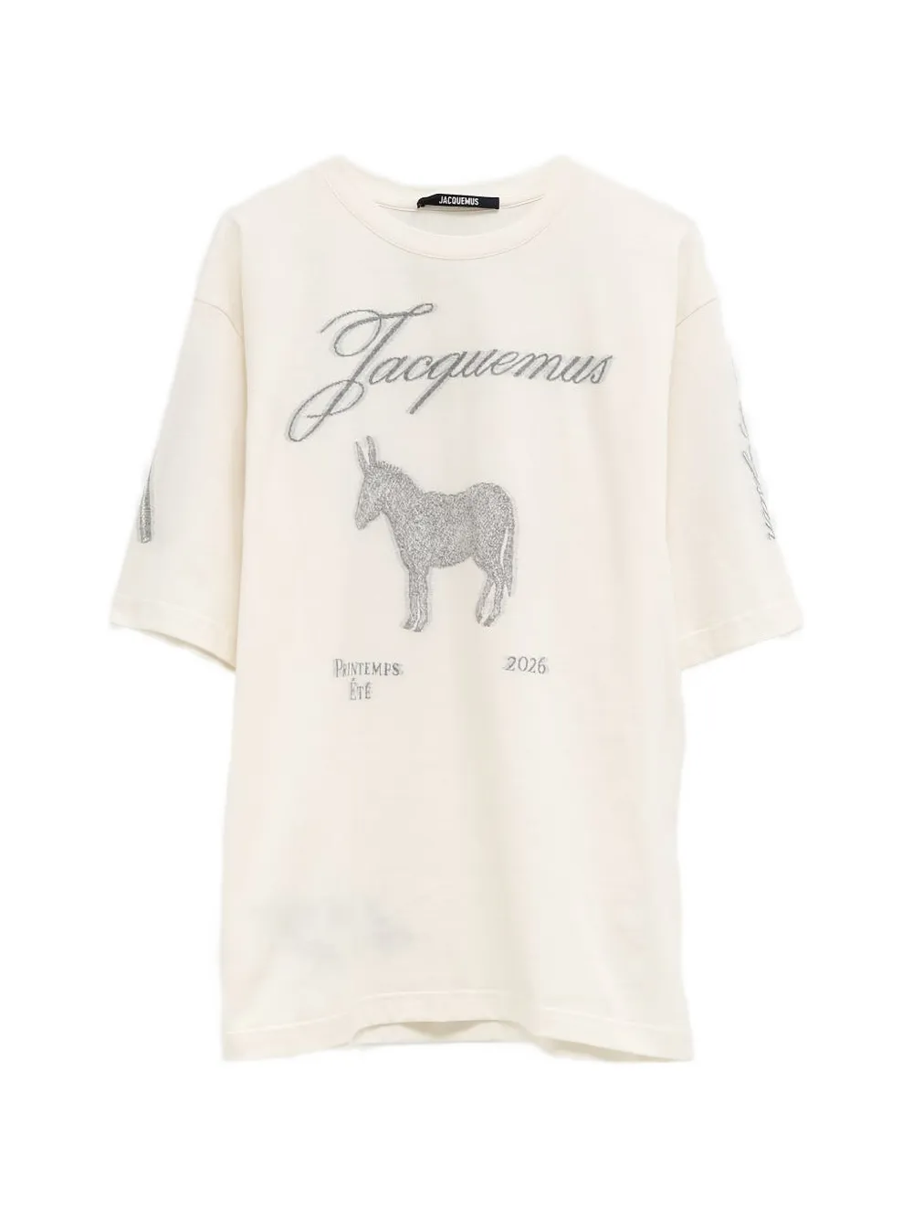 

Футболка из жаккарда с принтом осла Jacquemus, белый