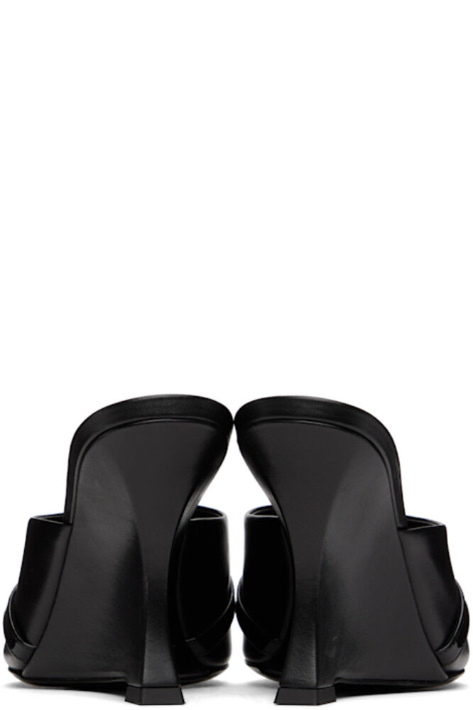 Черные мюли Gianni Ribbon Wedge Versace — фото 2
