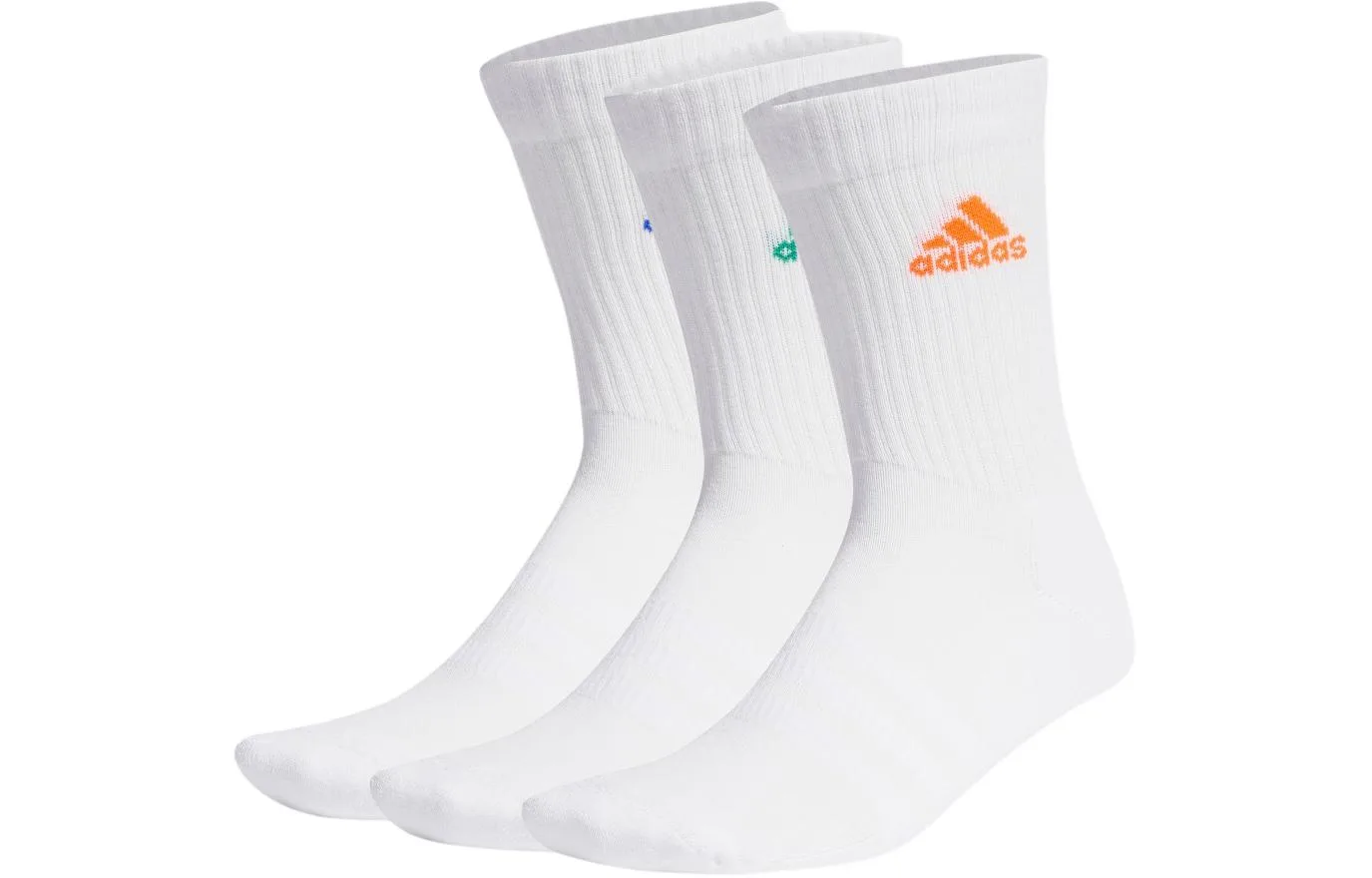 Носки унисекс, набор из 3 пар Adidas, 3 Pack (Red Fluorescent+Bright Blue+Lawn Green)