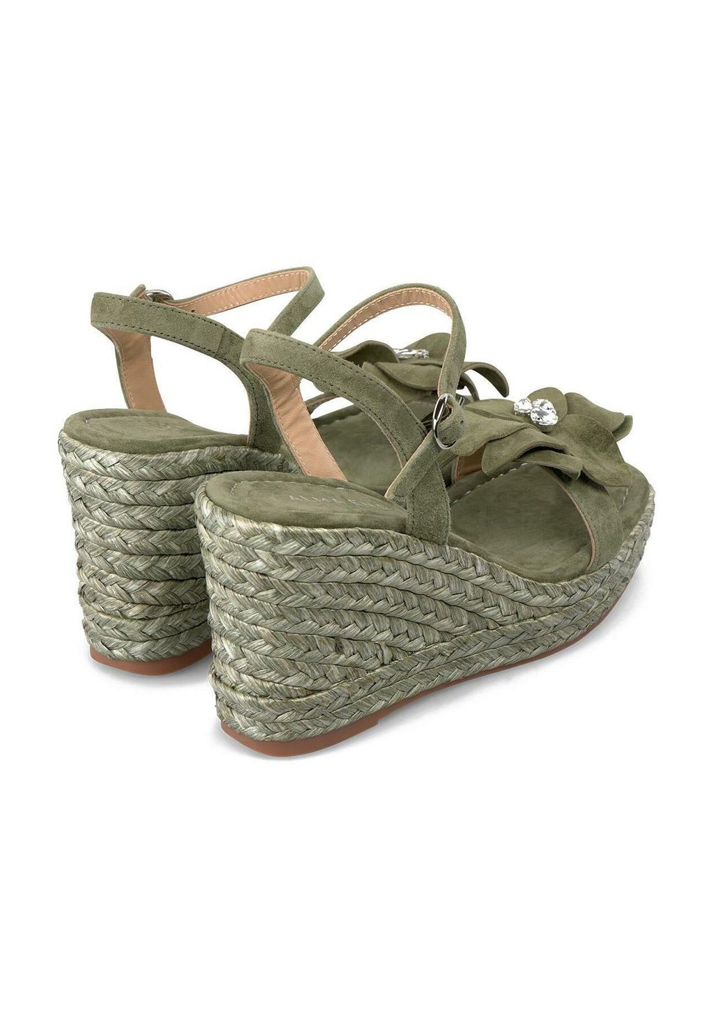 Босоножки на танкетке DE CON CIERRE HEBILLA - High heeled sandals Alma en Pena, цвет Verde Oscuro Jaspeado — фото 4