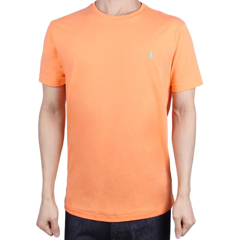 Футболка с вышивкой Polo Pony Polo Ralph Lauren, оранжевая — фото 3