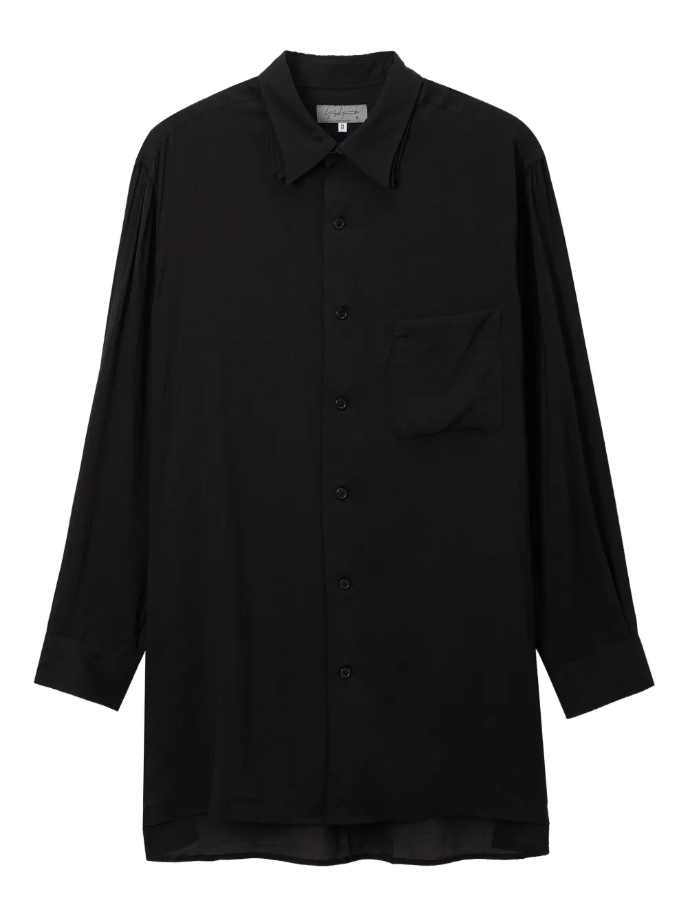 

Рубашка с длинными рукавами на пуговицах Yohji Yamamoto, черный
