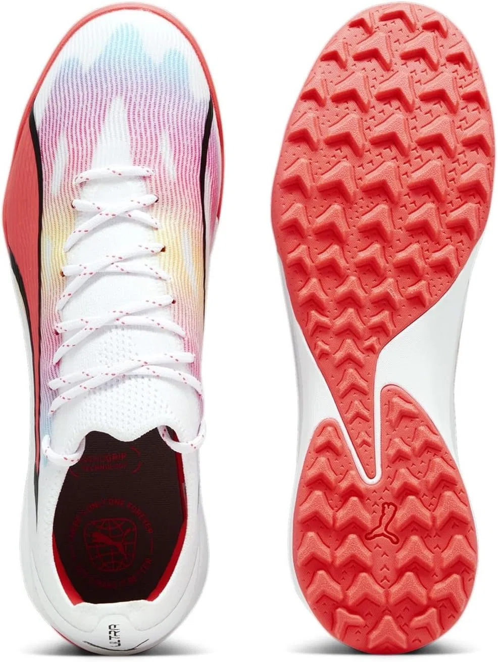 Кроссовки PUMA Unisex Ultra Ultimate Cage Leichtathletik-Schuh, Puma White Puma Black Fire Orchid — фото 3