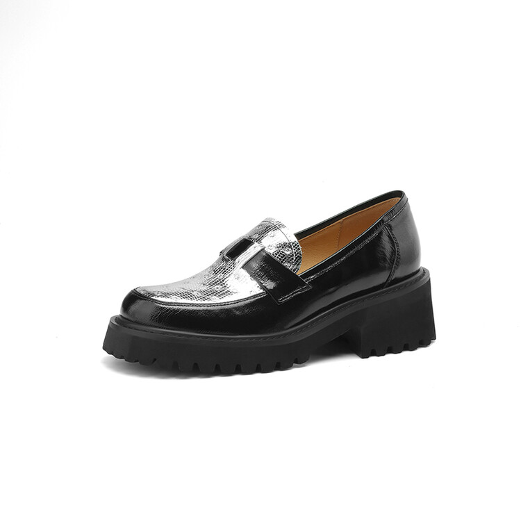 

Лоферы женские Quicheshoes, цвет Black/Silver