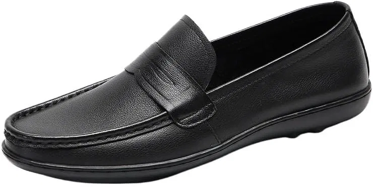 Мужские лоферы, кожаные, Classic Loafer Flats, Black UOPYNE