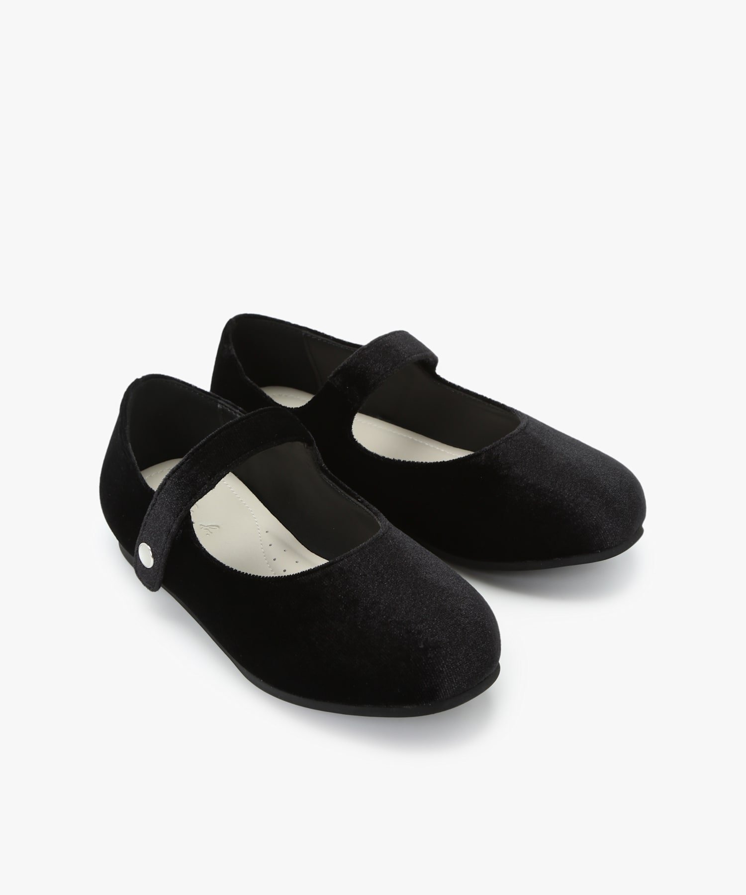 Детские велюровые балетки Agnes B. Enfant, black
