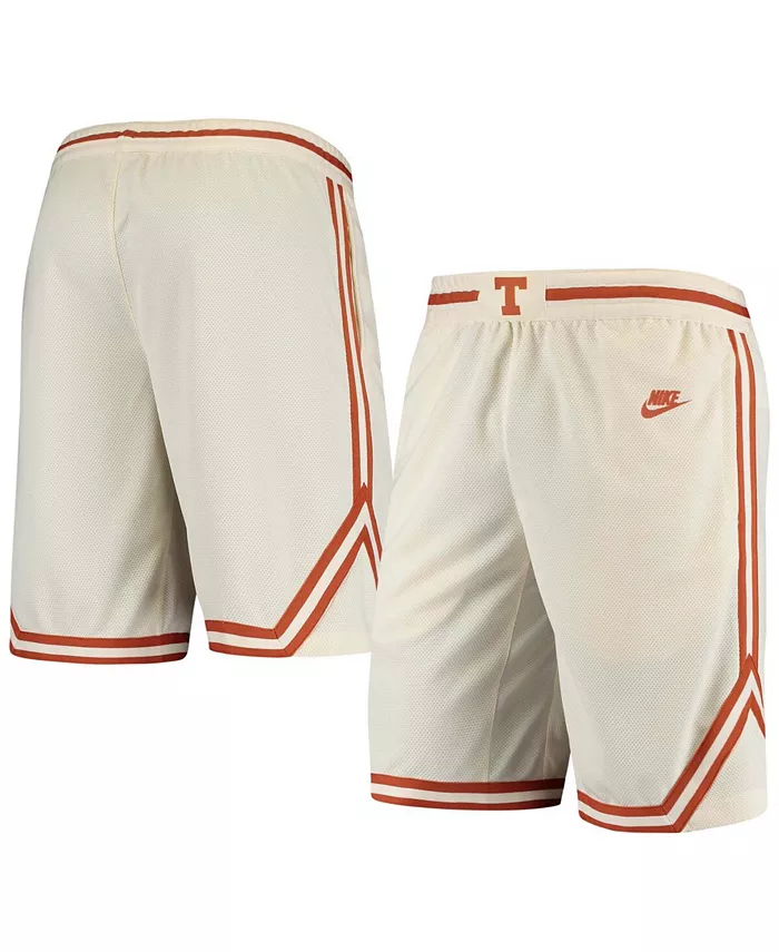

Мужские кремовые баскетбольные шорты Texas Longhorns Retro Replica Performance Nike
