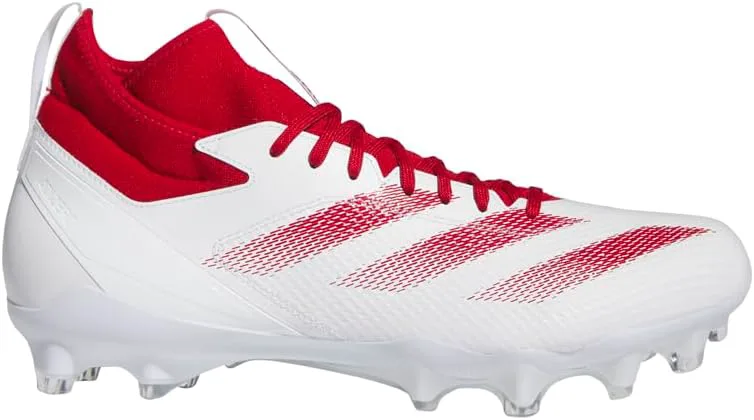 Футбольные бутсы Adidas Adizero Impact для взрослых, унисекс, белый/красный — фото 4