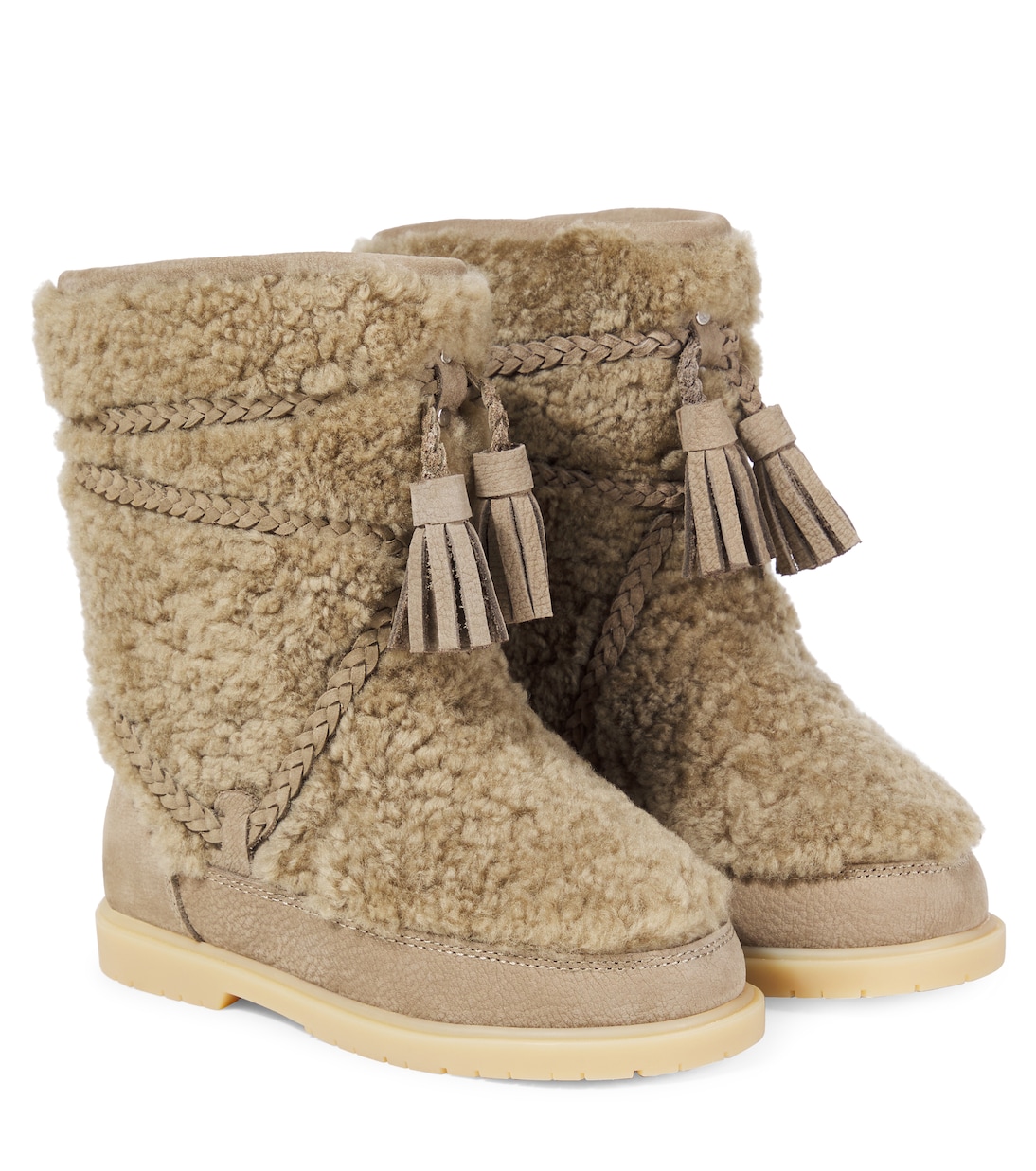 

Ботинки Myril из овчины с бахромой Donsje, Stone Sheep Wool
