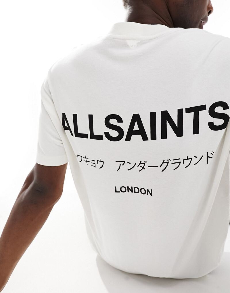 

AllSaints – Underground – Белая футболка оверсайз