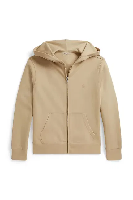 Бежевая детская кофта с капюшоном Polo Ralph Lauren