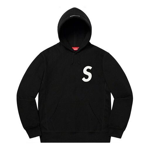 

Толстовка s logo hooded sweatshirt 'black white' Supreme, черный