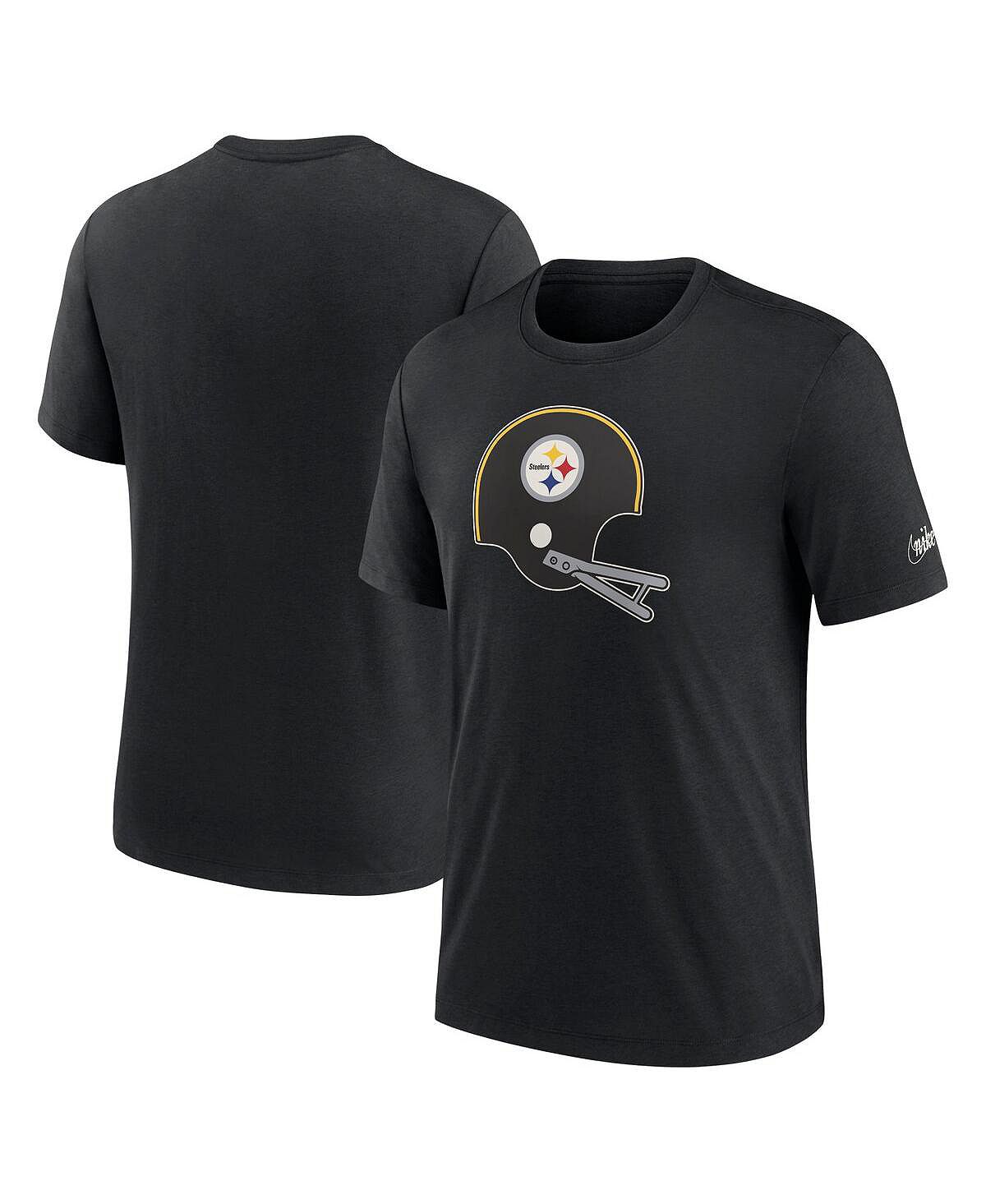 

Мужская черная футболка Tri-Blend с логотипом Pittsburgh Steelers Rewind Logo Nike, Черный, Мужская черная футболка Tri-Blend с логотипом Pittsburgh Steelers Rewind Logo Nike