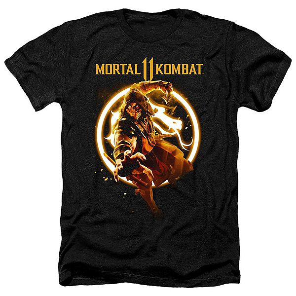 

Футболка mortal kombat 11 scorpion flames adult heather Licensed Character