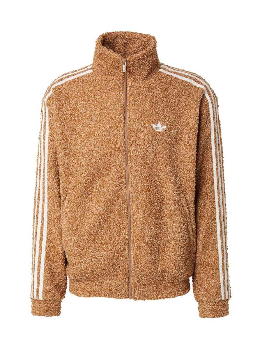 

Толстовка с капюшоном на молнии ADIDAS ORIGINALS Firebird, светло-коричневый