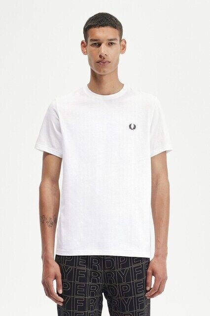 

Мужская футболка с изображением лаврового венка на спине Fred Perry, белый