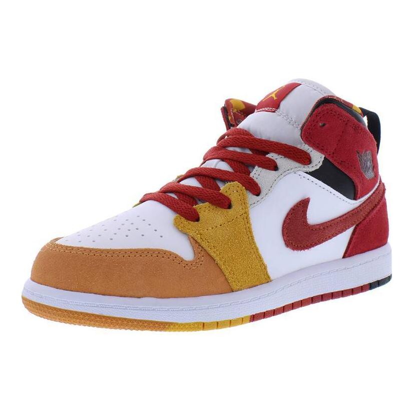 1 Детские баскетбольные кроссовки Kids Mid-top Chili Red/Black/Canyon Gold/Cinnabar Jordan, красный — фото 3