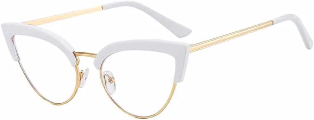 

Модные солнцезащитные очки «кошачий глаз» для женщин, ретро-очки серого цвета с толстой оправой, солнцезащитные очки для мужчин, защита от УФ-излучения UV400 VVTWSSW, White Clear