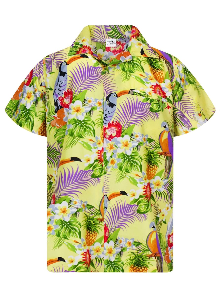 

Рубашка King Kameha Parrot Cockatoo, светло-желтый