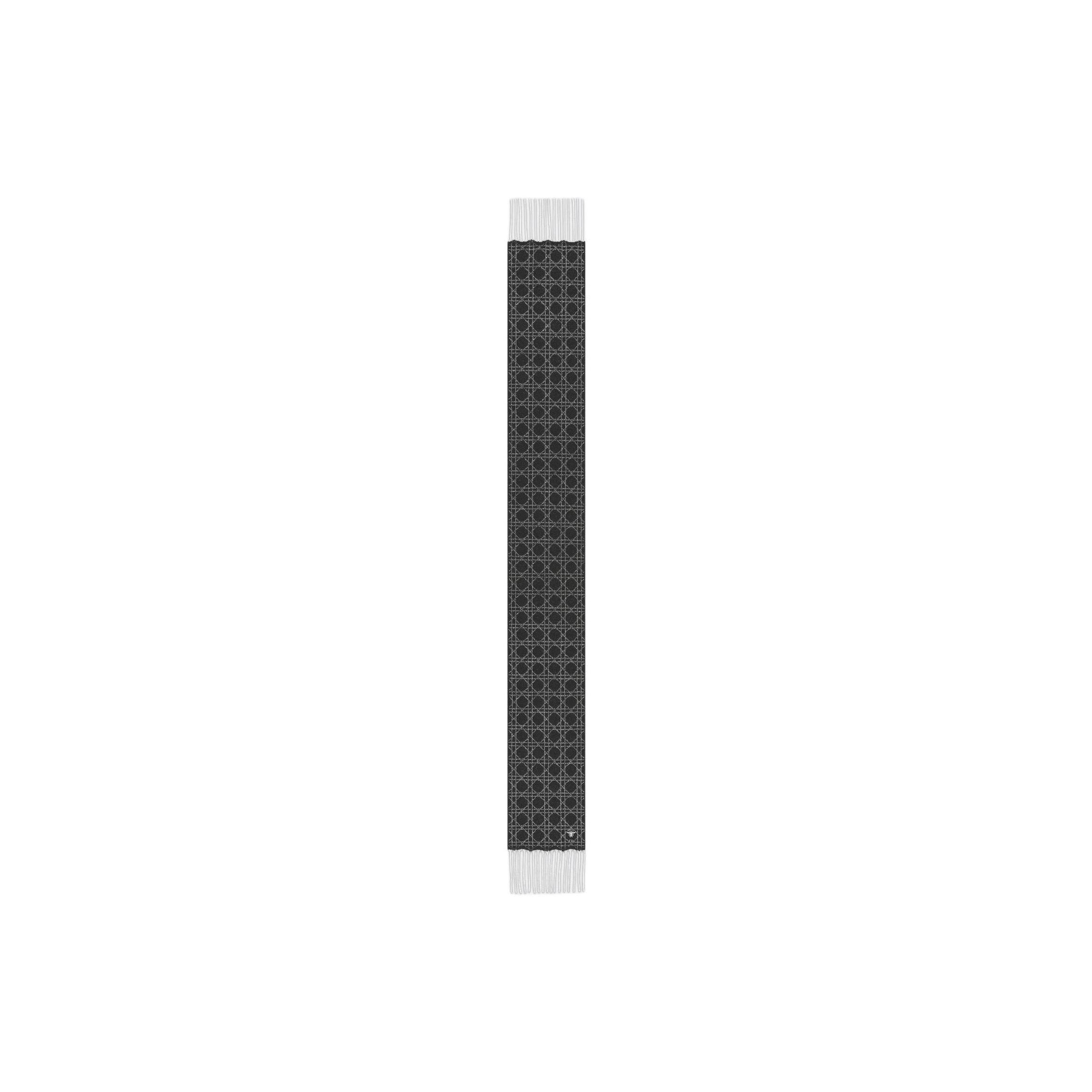 

DIOR Кашемировый шарф унисекс черно-белый, Black White