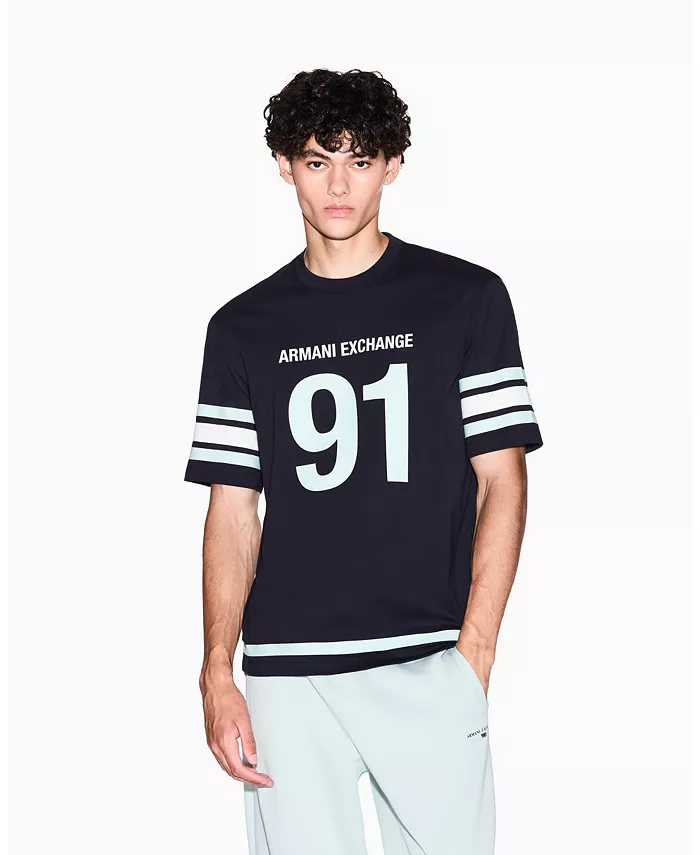 

Мужская футболка «91» A|X Armani Exchange, синий