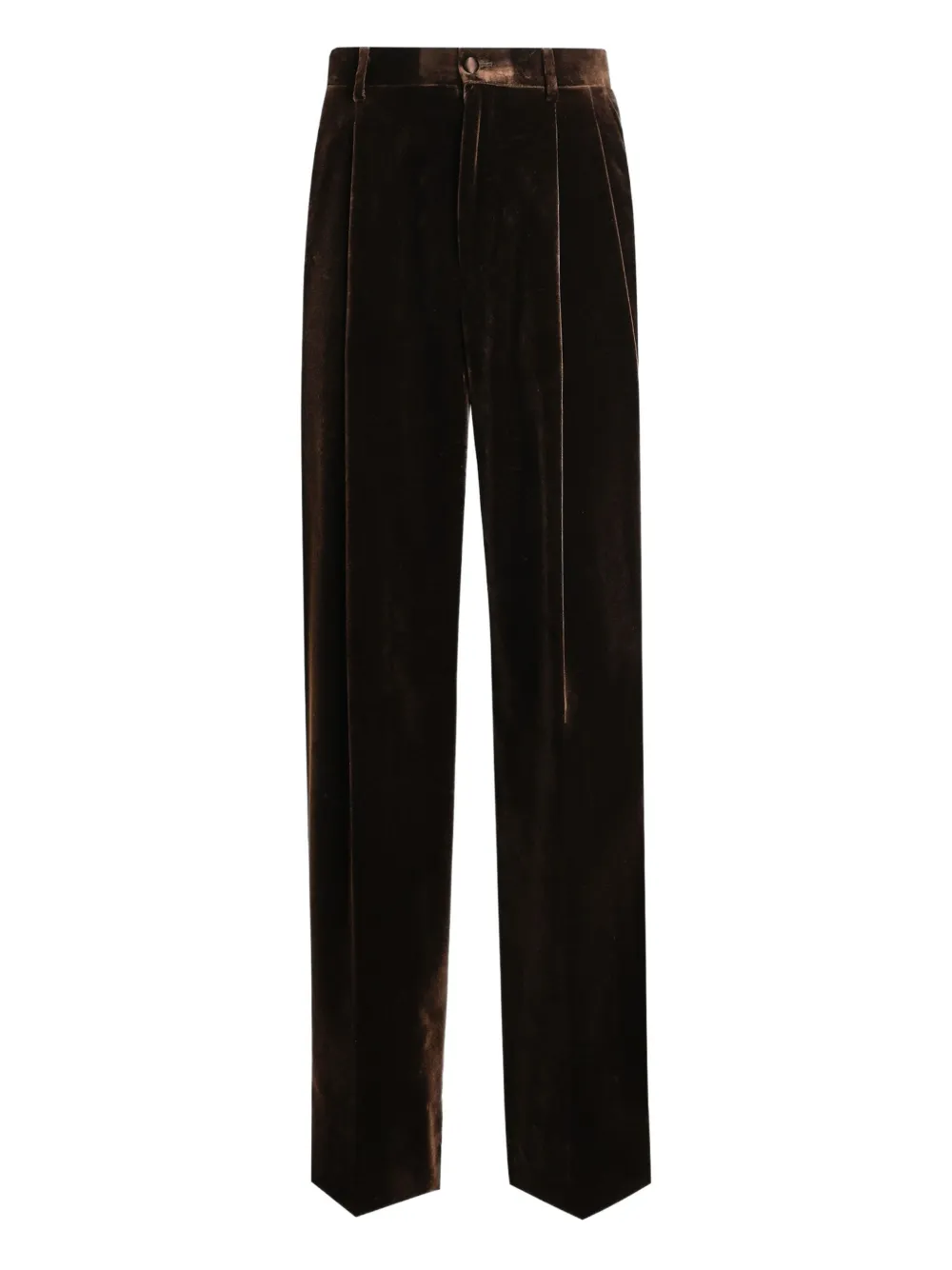 

Бархатные брюки со складками Dolce & Gabbana, коричневый