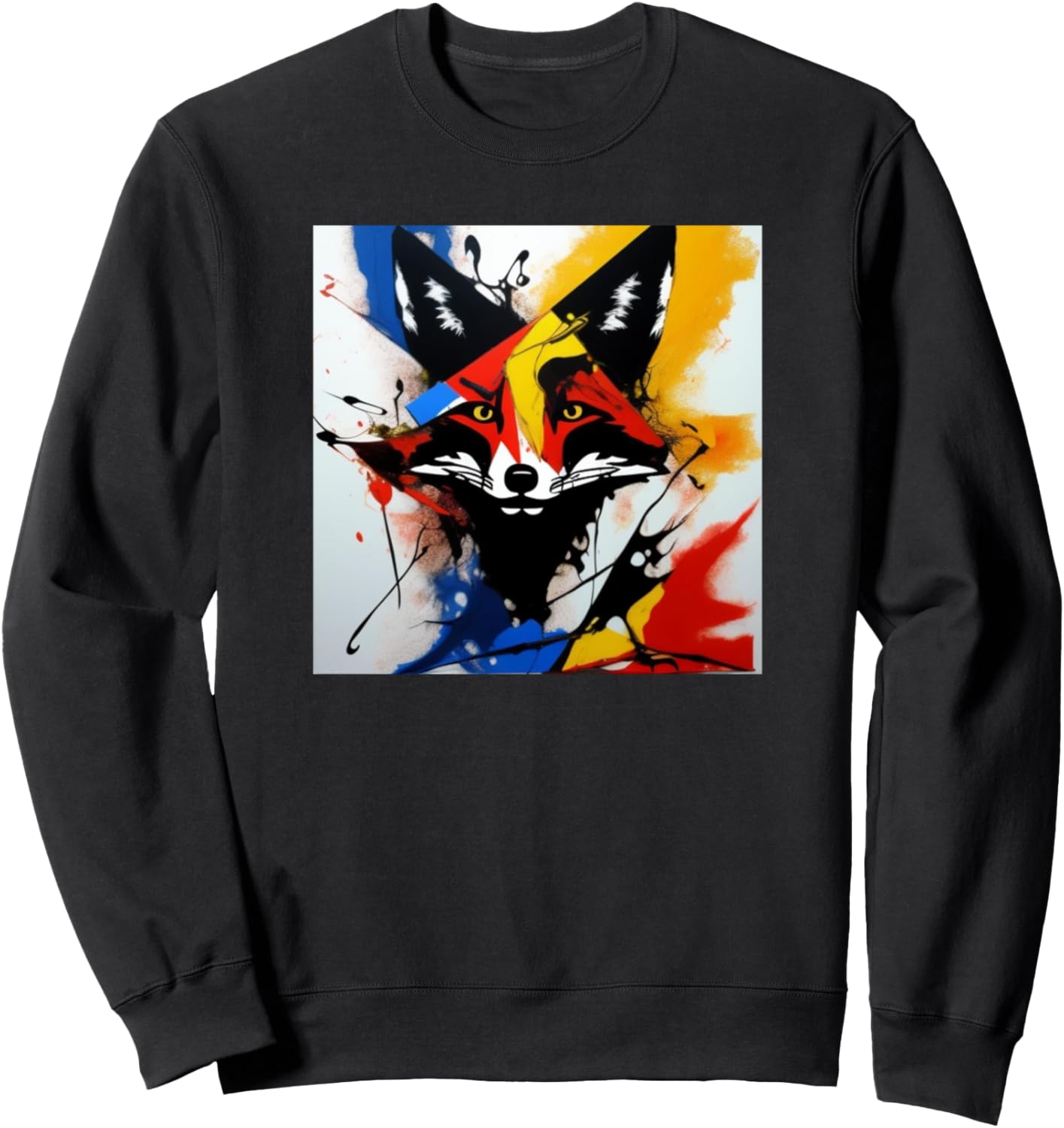 

Толстовка с красочным силуэтом лисы для любителей лис Foxes Sly Animals Women Girls Kids Men | Boys Gift, черный