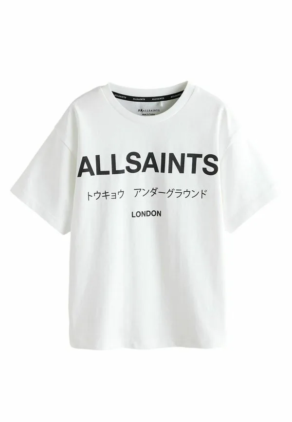 Футболка свободного кроя с принтом в стиле "андерграунд" Smallsaints, White