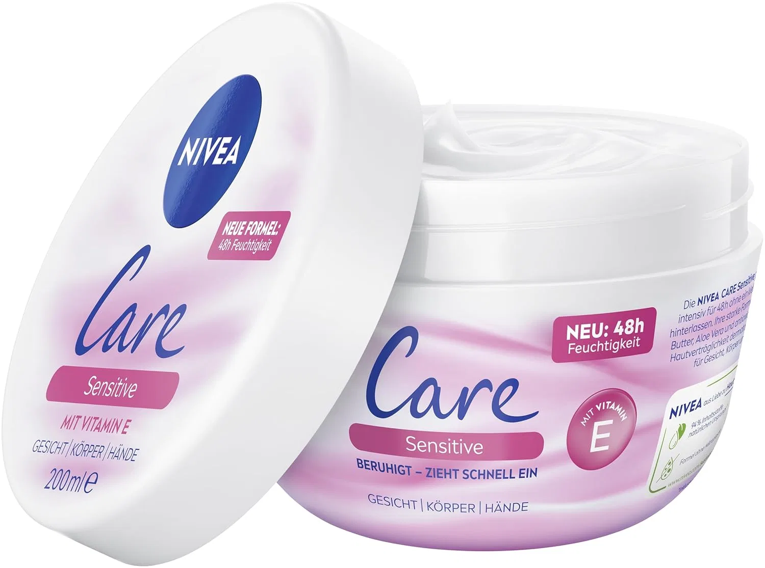 Крем для лица Beiersdorf — И тела Nivea Creme Care Sensitive, 200 мл — фото 2