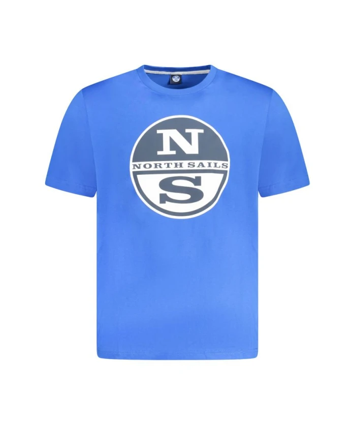 

Синяя хлопковая мужская футболка с морским мотивом. North Sails, синий