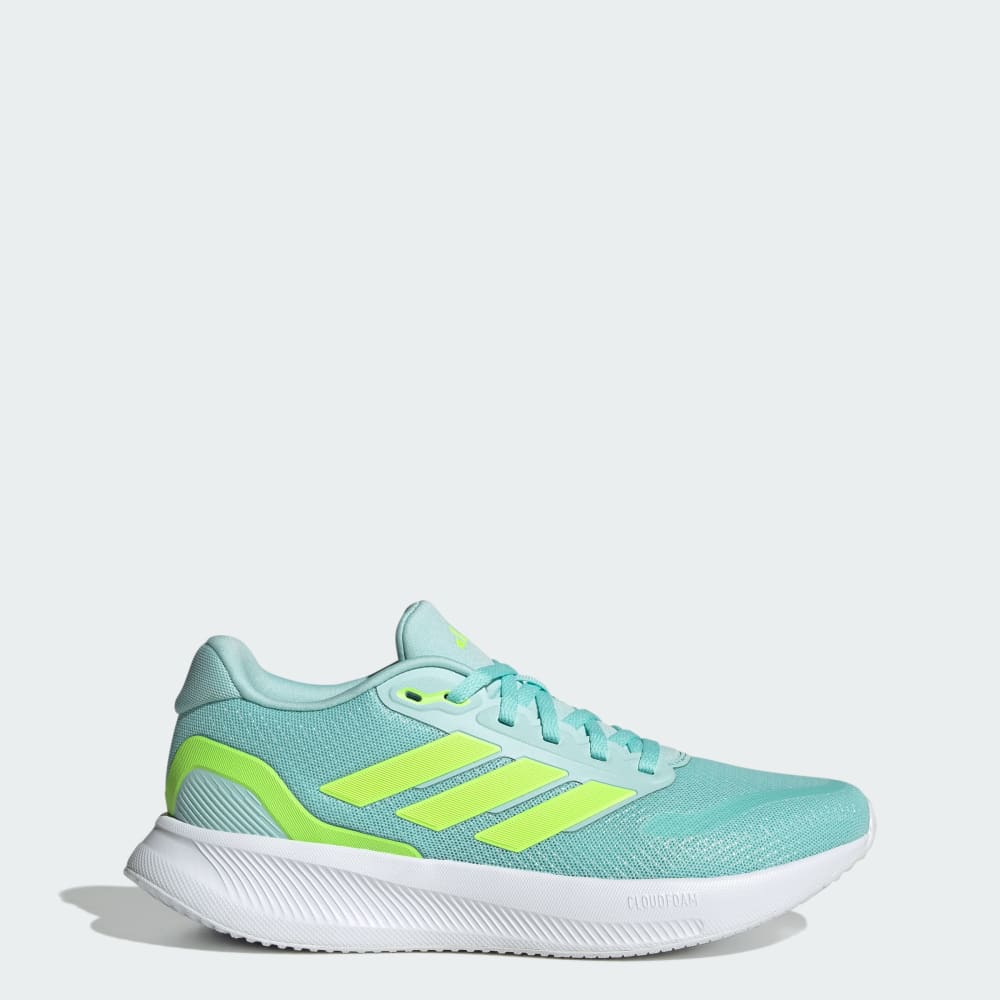 Кроссовки Adidas Runfalcon 5 Running Shoes, цвет Semi Flash Aqua/Lucid Lemon/Core Black