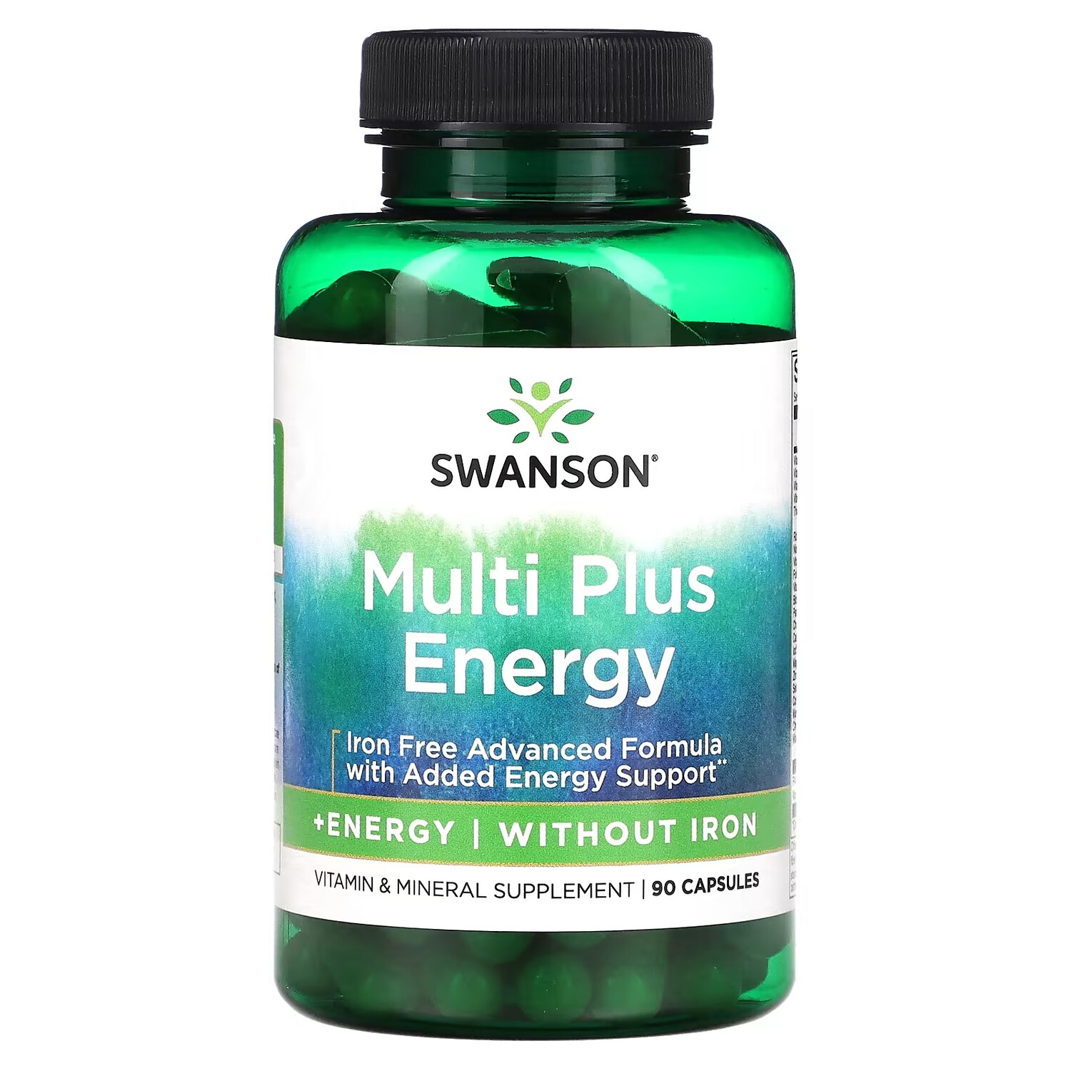 

Витаминная и минеральная добавка Swanson Multi + Energy без железа, 90 капсул