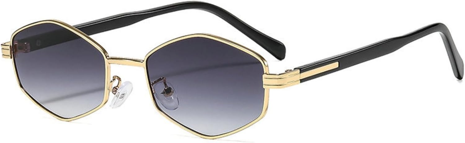 

Солнцезащитные очки Willochra в стиле ретро с неровной металлической оправой для женщин и мужчин, 2026 год, модный винтажный шик, маленькая узкая золотая оправа, черные солнцезащитные очки, C7