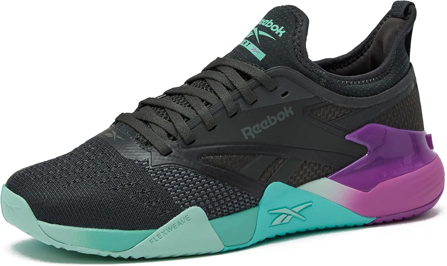 Кроссовки мужские для кортовых видов спорта Reebok Nano Court, Grey 6/Purple Rave/Ai Aqua