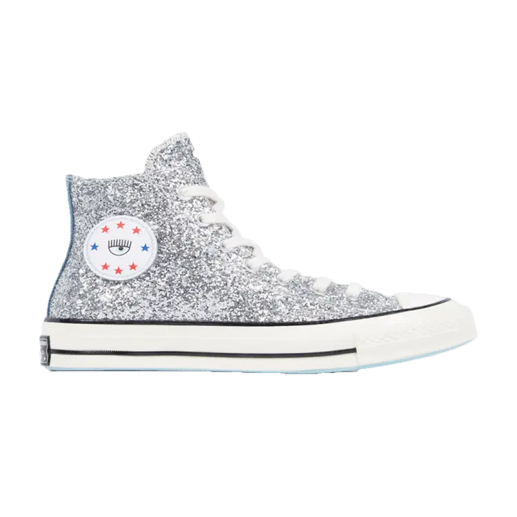 

Кроссовки Converse Chiara x Wmns Chuck 70 High Silver Glitter Blue, серебряный