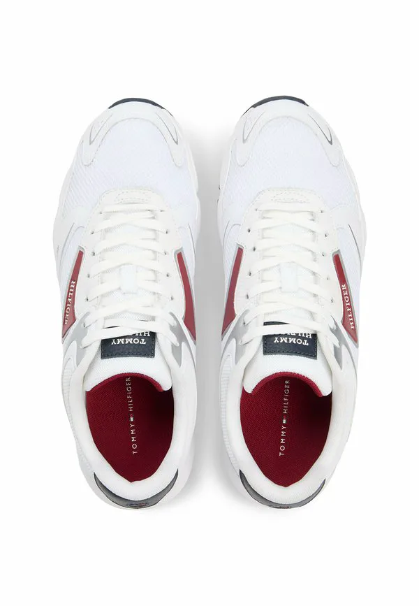 Кроссовки с логотипом и комбинированной текстурой Tommy Hilfiger, White — фото 3
