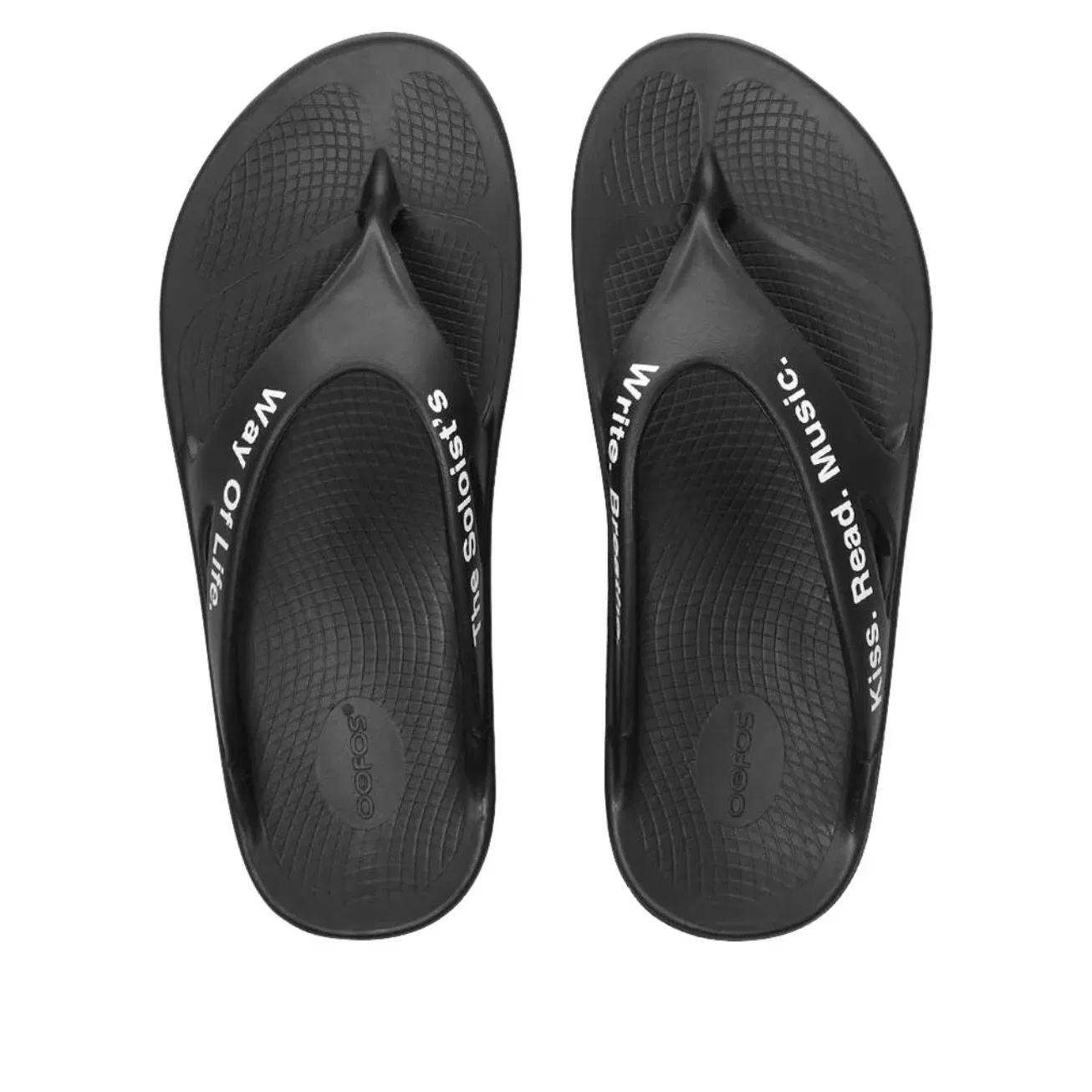 Шлепанцы Oofos x Takahiromiyashita The Soloist Way Of Life Flip-Flop 'Black White' SOF-0012SS22, черный — фото 4