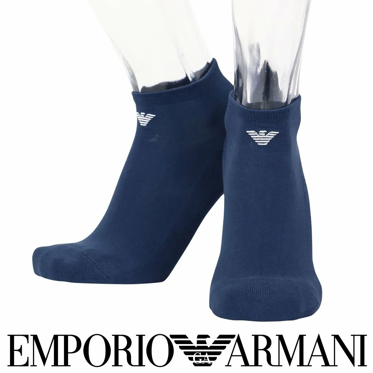Носки с коротким ворсом Emporio Armani, 69. Midnight Blue — фото 2