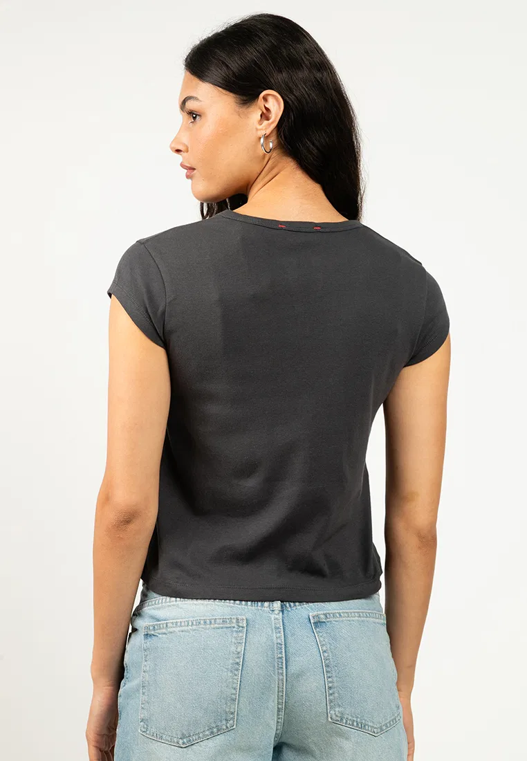 Футболка с V-образным вырезом и принтом, Athletic Essential Superdry, цвет Charcoal — фото 2
