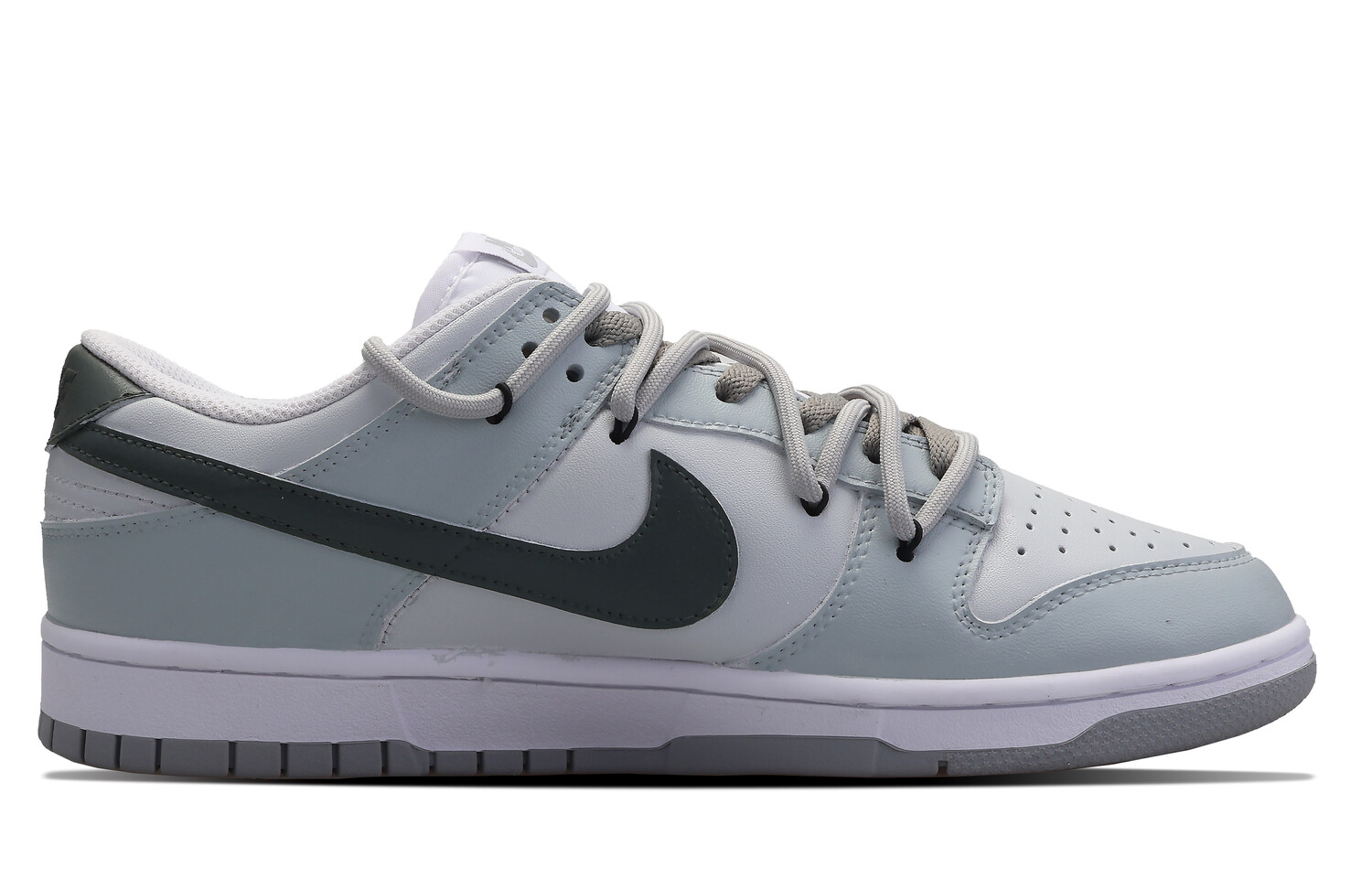 

Кроссовки Nike Dunk Skateboarding Shoes Men Low-top Gray/White, серый/белый