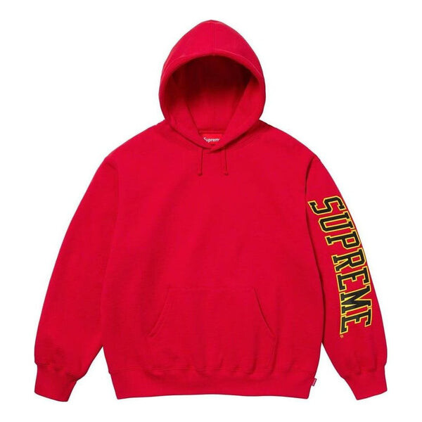 

Толстовка sleeve arc hooded sweatshirt 'red yellow black' Supreme, красный