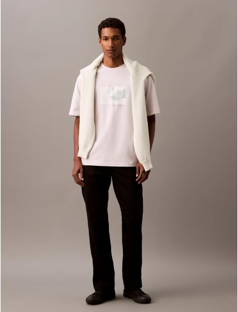 Мужские футболки с графическим принтом Calvin Klein, Gray Lilac — фото 4