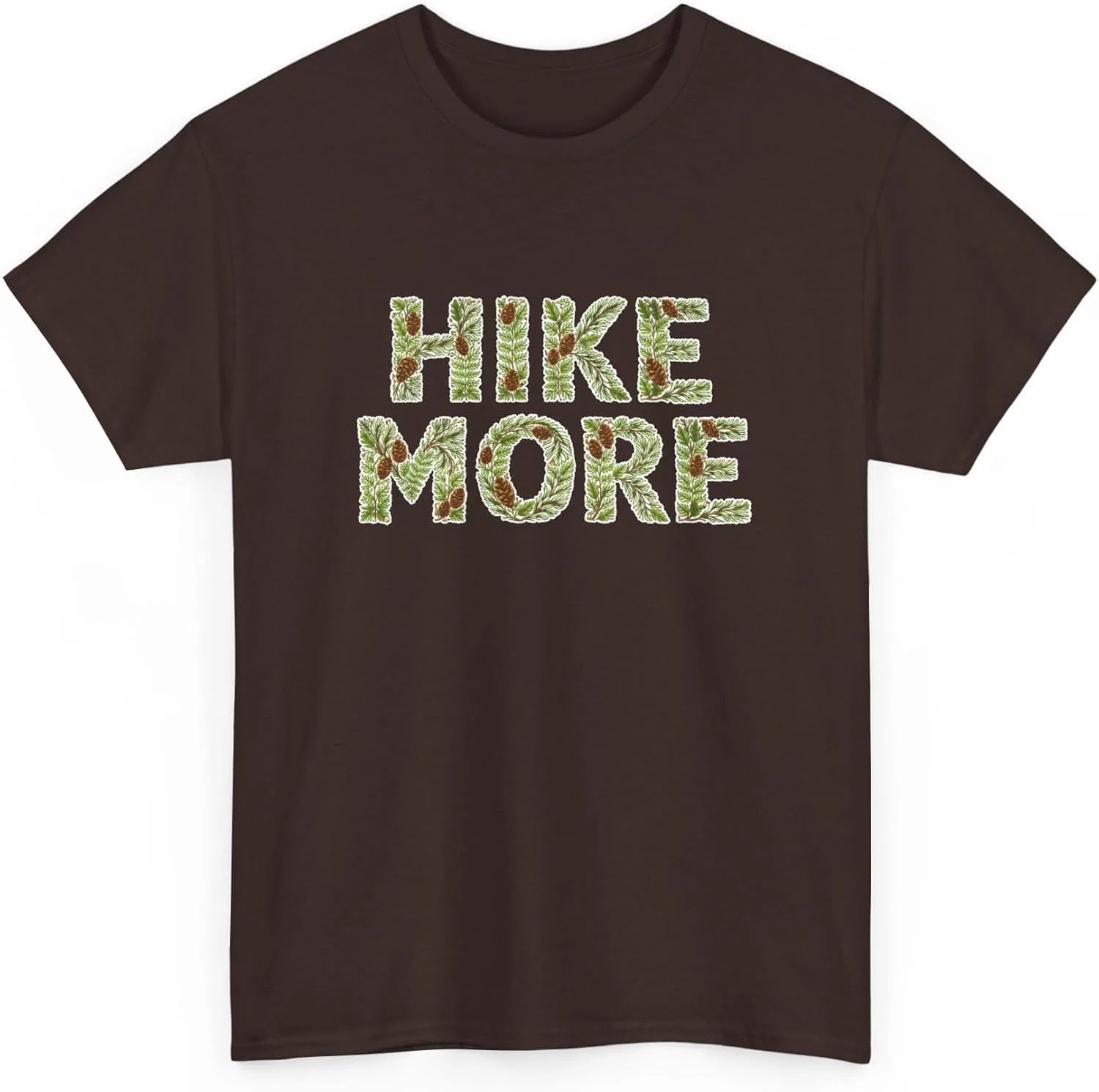 Футболка с принтом Hike More, хлопок, Dark Chocolate