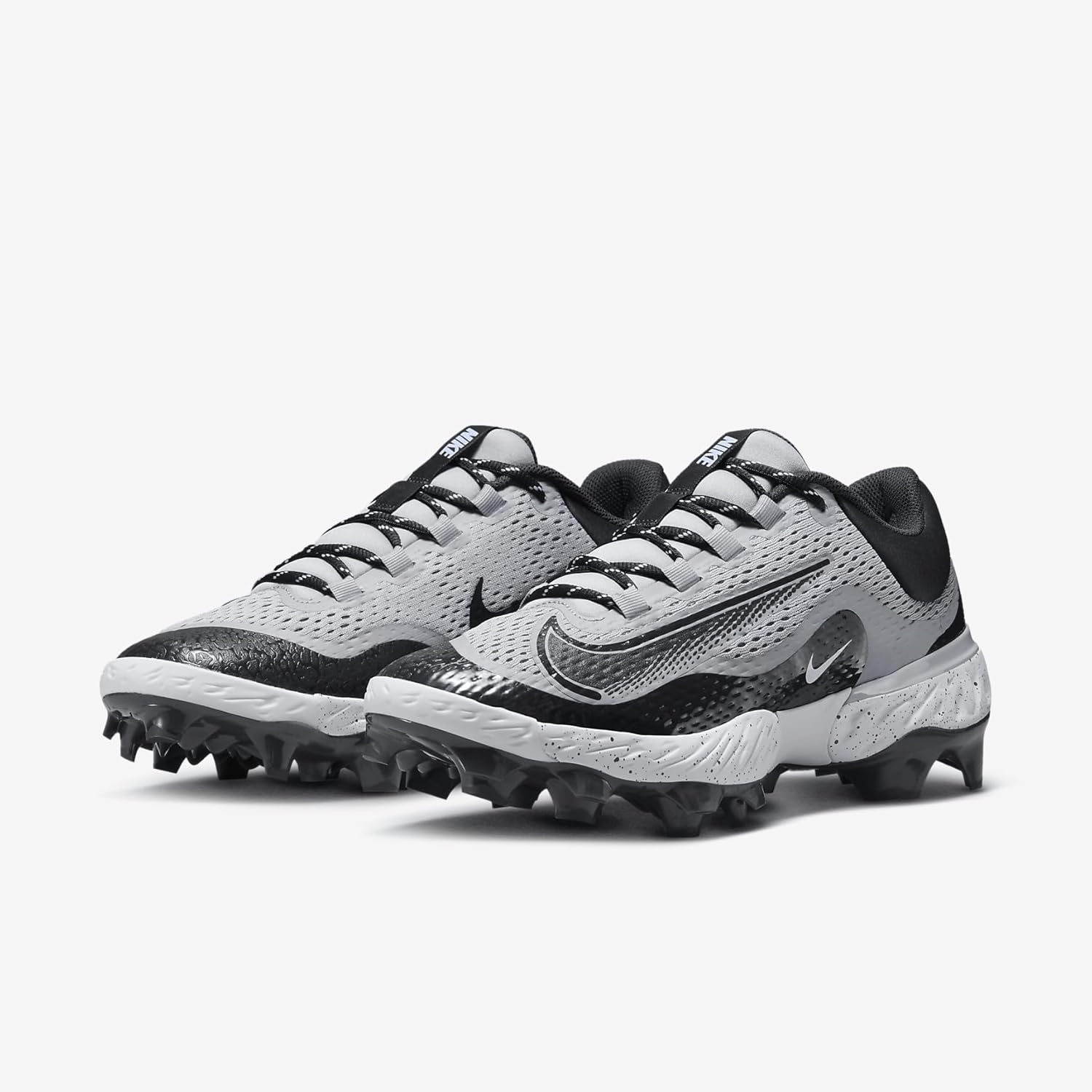 Бейсбольные бутсы Nike Alpha Huarache Elite 4 Low для мужчин, Wolf Grey/White/Dark Smoke Grey — фото 3