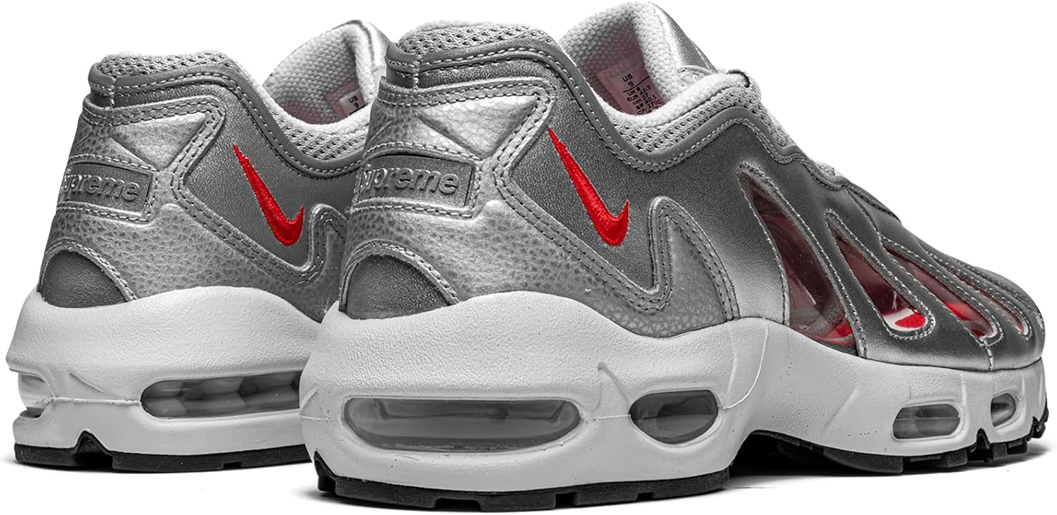 Мужские кроссовки Nike Metallic Silver/Speed Red-clear — фото 3