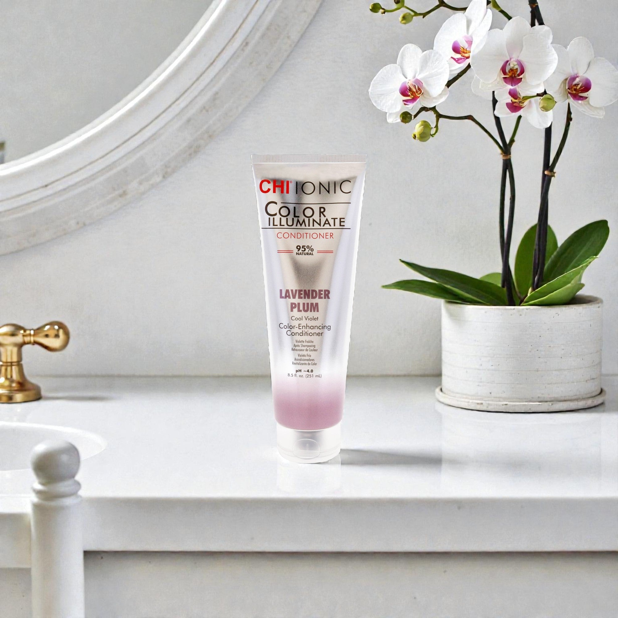 Кондиционер для волос Ionic Color Illuminate - Lavender Plum от CHI, подходит для мужчин и женщин - 240 мл — фото 2
