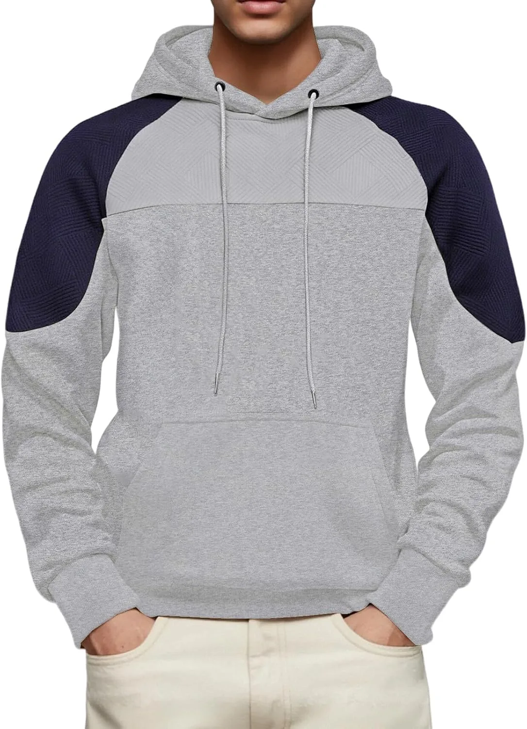 

Толстовка с цветными блоками для мужчин, уличный стиль, с карманами Thatrich